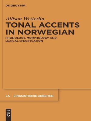 cover image of Tonal Accents in Norwegian